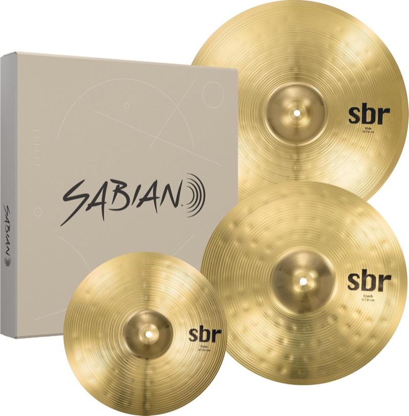 Sabian SBR5003 cymbal pack: ride, hi-hats and crash