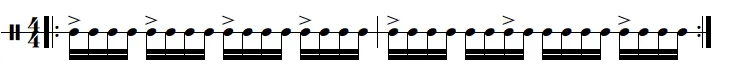 Wipeout Pattern in 16th notes