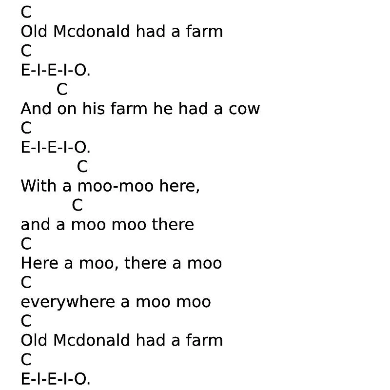 old mcdonald had a farm
