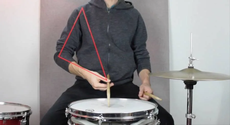 How to position your body for the french grip on drums