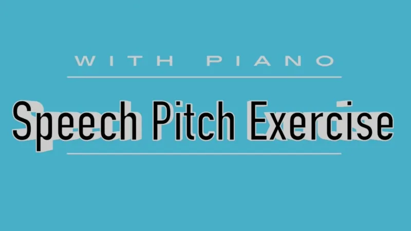 Piano Speech Pitch Exercise