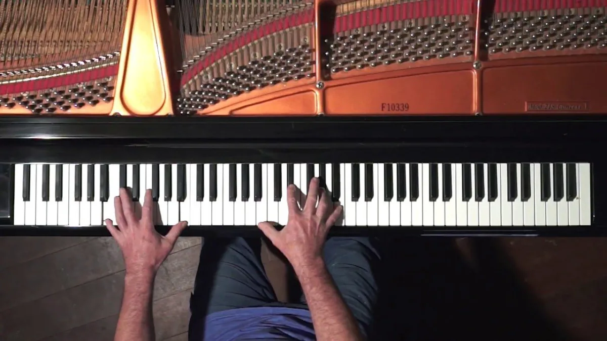 Piano overhead view