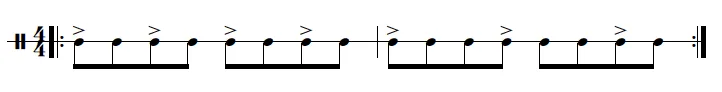 Wipeout pattern leading hand