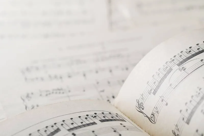 Classical piano sheet music, which represents original form classical pieces