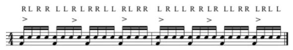 Paradiddle-diddles in 16th notes